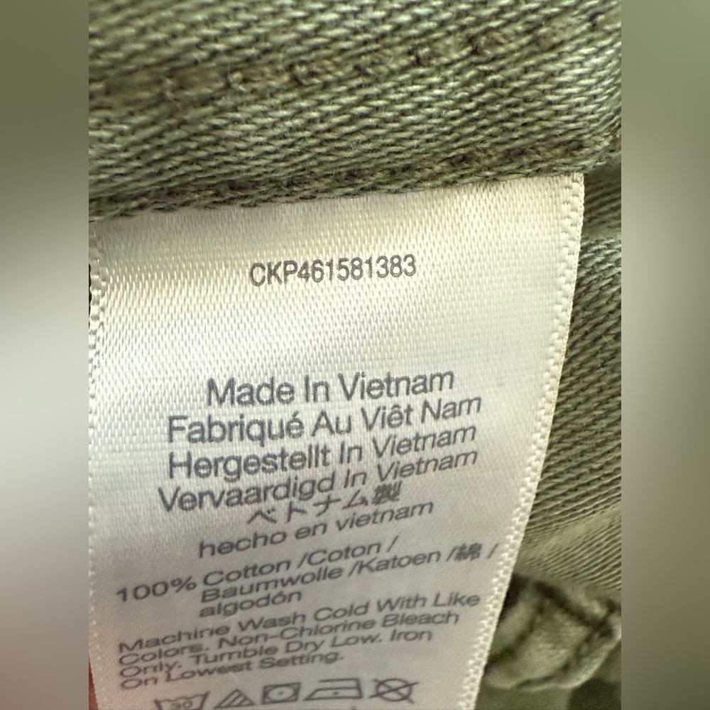 Madewell Griff Tapered Fatigue Cargo Pant Green Women’s size 26 - Picture 5 of 10